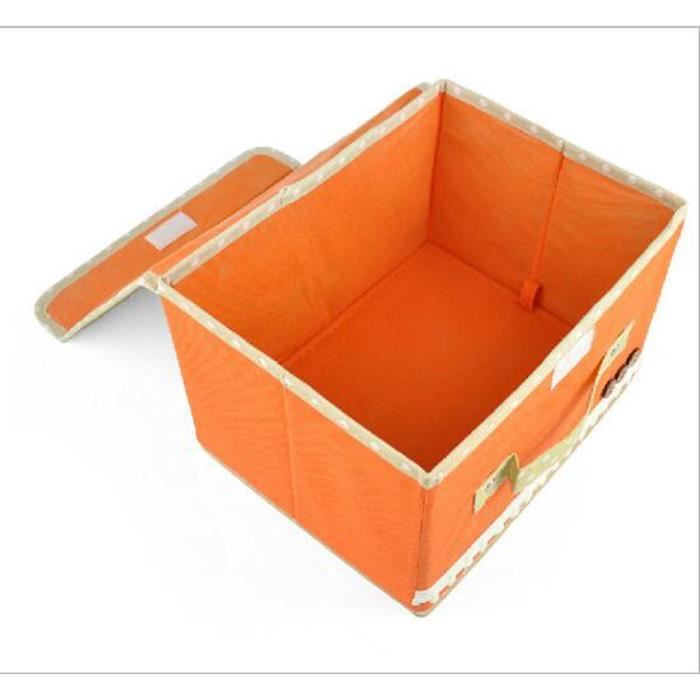 Boite De Rangement Sous Vetement Orange Achat Vente Petit