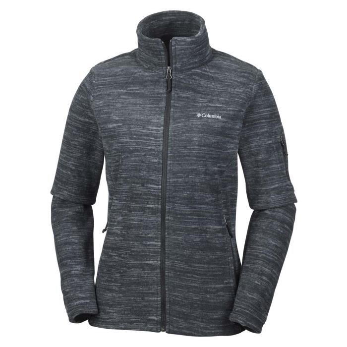 Veste polaire femme Columbia Fast Trek Printed - Noir - Randonnée - Manches  longues Noir - Cdiscount Sport