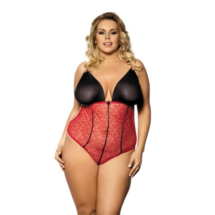 body rouge grande taille