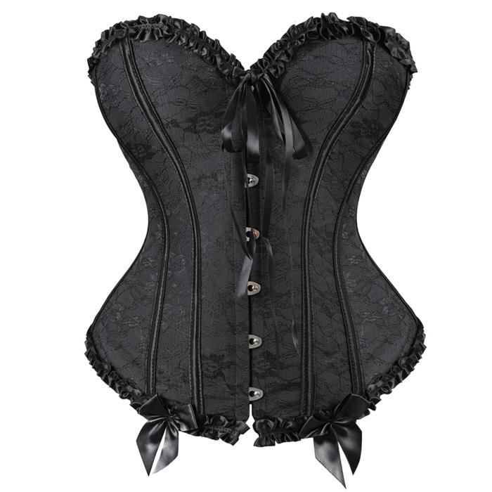 Bustier femme,Haut Corset à lacets pour femmes,sous poitrine désossé