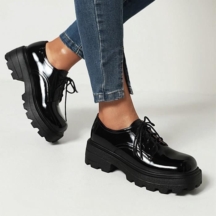 Chaussure noire brillante femme on sale