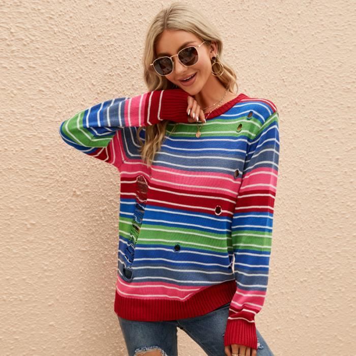 Pull coloré deals femme