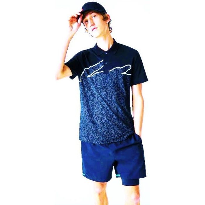 Polo lacoste crocodile bleu deals