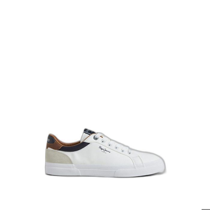 Pepe Jeans Baskets - PEPE JEANS - Ref 57975 800 - Cuir - Lacets - Blanc