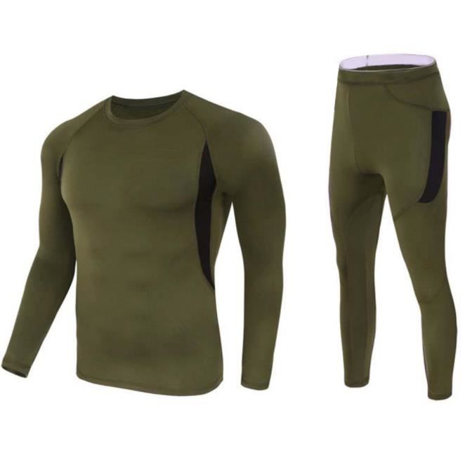 Ensemble Thermique Homme Léger – Haut Et Bas En Coton Doux Pour L’hiver - 12