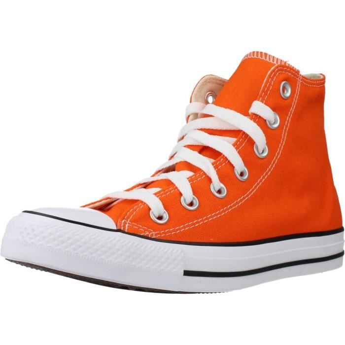 converse avec etiquette orange