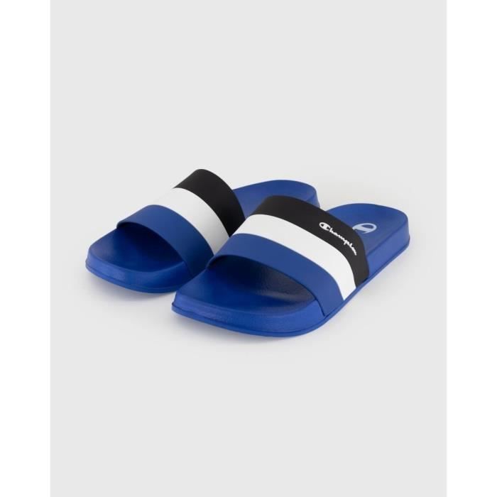 Sandales Homme - CHAMPION - Slide All American - Bleu - Synthétique - Glisser