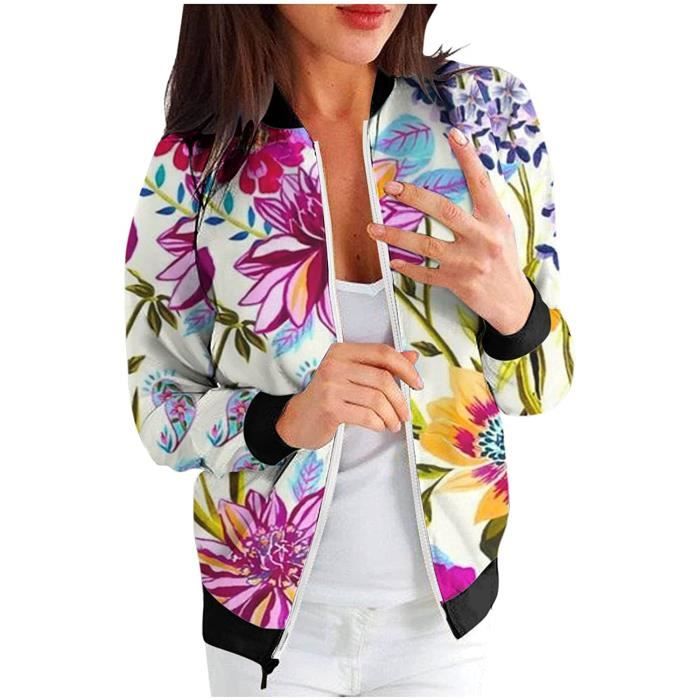 Blouson Bomber Femme Dentelle Noir/Marine - Marque Atmosphere - Taille 8 (36) - Occasion TB