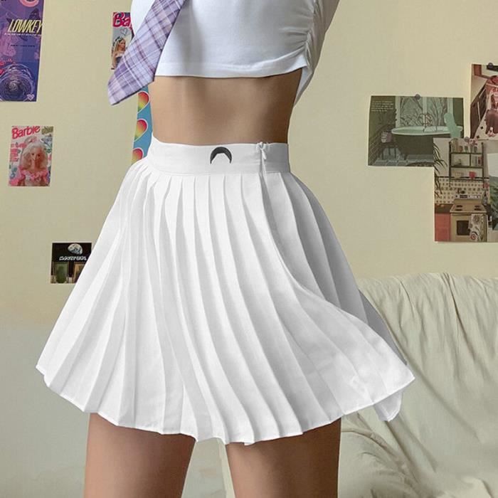 Jupe Mini jupe pliss e taille haute pour femme tenue de Tennis