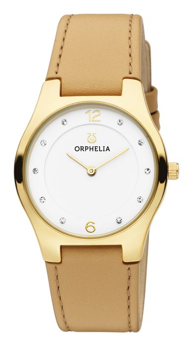 ORPHELIA - Montre Femmes - Quartz - Analogique - Bracelet en Cuir - Beige - OR11713