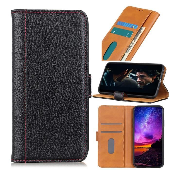 Housse étui Portefeuille Pour Doogee S40 - Similicuir Marron - Rabat Et Pare-chocs