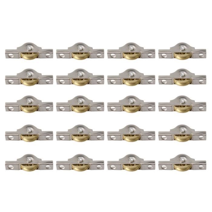 20pcs 50x10x20mm Porte Fenetre Armoire Coulissante Roulette Roue