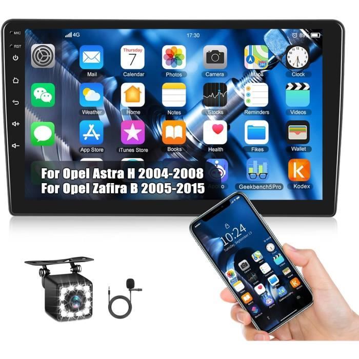 Ohradio 2G+64G Android 15 Autoradio pour Opel Astra H 2004-2008 Opel Zafira B 2005-2015 avec Navi Carplay Android Auto, écran 9 Pouces GPS WiFi Bluetooth RDS/FM Mirror Link + Caméra de Recul