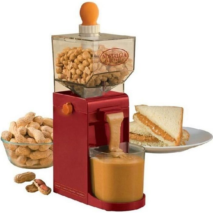 Rouge Machine de traitement du beurre d 'arachide à usage domestique Machine à beurre d 'écrou automatique portable Broyeur à café