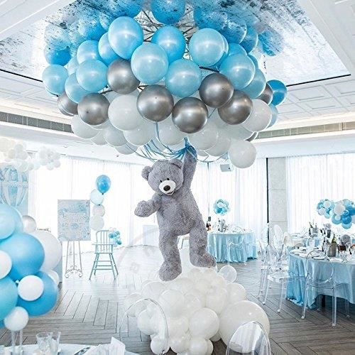 Ballons Blanc Bleu Pour Fetes Anniversaire Mariage 13 Pcs Achat Vente Ballon Decoratif Cdiscount