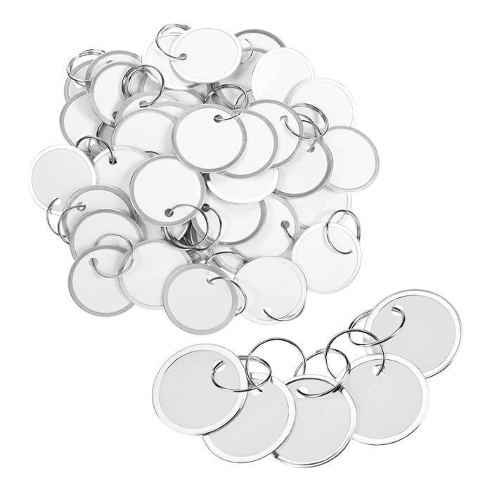 Bememo 100 Pièces Porte-Clés 15 Mm/ 0.59 Pouce Divisé Anneaux Round En Métal Pour Les Clés De Famille Organisation Et Artisanat, Argent