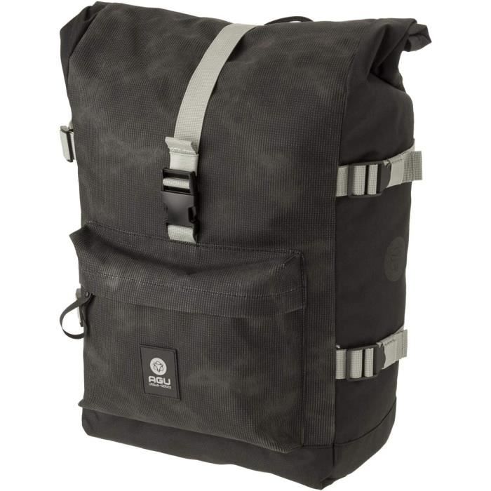 AGU Performance DWR Sacoche De Guidon Vélo - 100% Polyester Recyclé - Étanche Multifonctionnelle - Noir