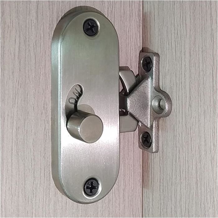 Verrou Pour Porte Coulissante - Loquet à 90/180 Degrés, Noir, Neuf Sous Blister
