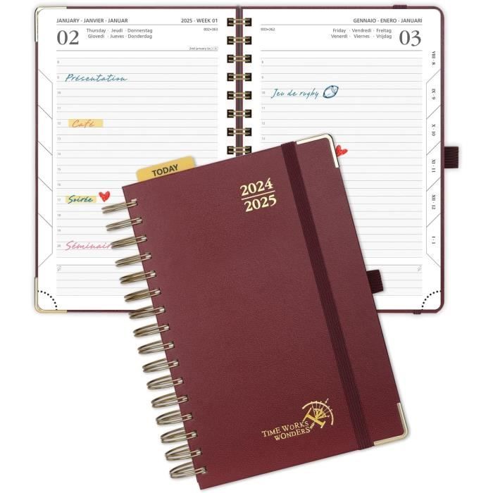 Agenda 2025-2026 POPRUN A5 - Giornaliera Rosa Chiaro, 1 Pagina Al Giorno, Carta 80 GSM - Foto 12