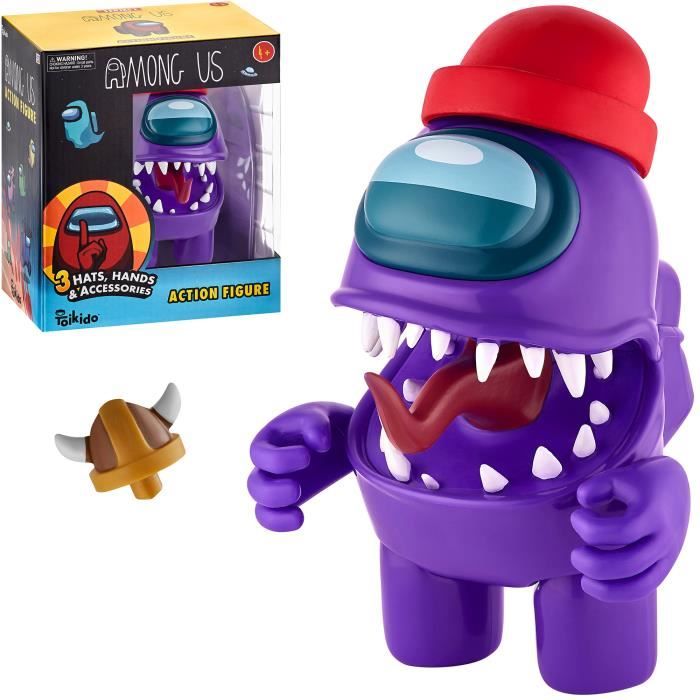Among Us Action figure Co-équipier x1 et 3 accessoires cachés