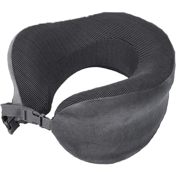 Oreiller De Voyage En Mousse à Mémoire De Forme – Coussin Cervical U, Gris