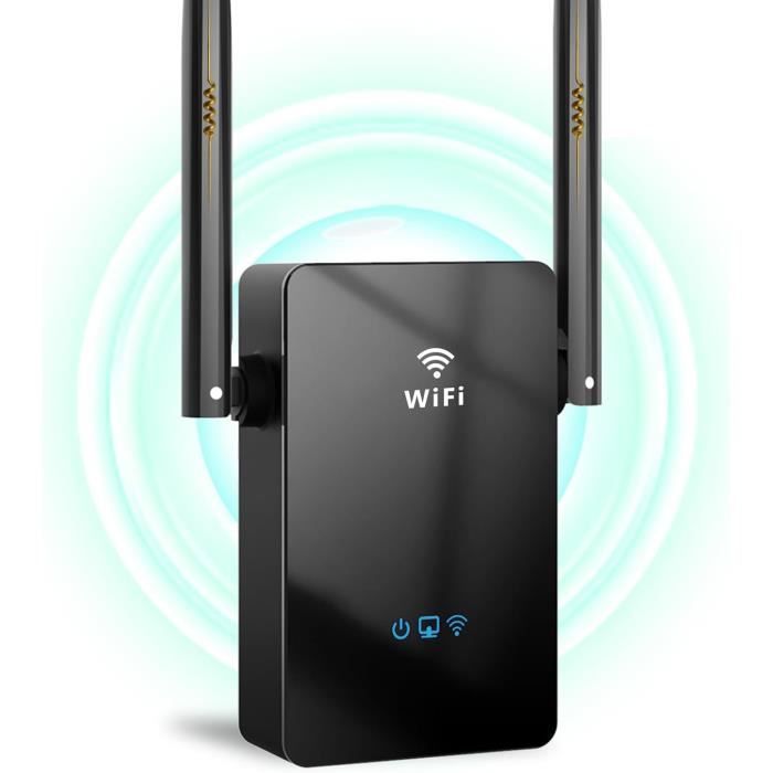 NETVIP Répéteur WiFi Amplificateur sans Fil Puissant, WiFi Extender Booster 300Mbps 2.4Ghz, 2