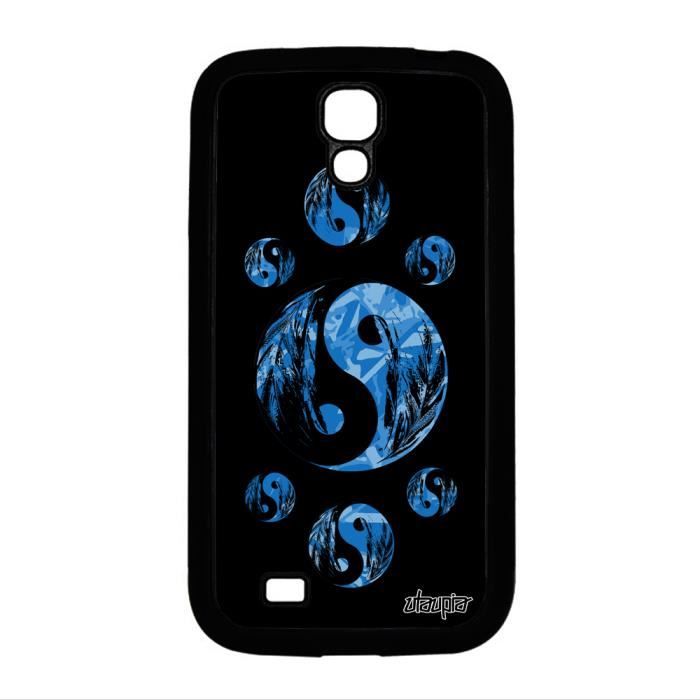 Coque Samsung S4 mini silicone Yin et Yang mobile plume ying ...