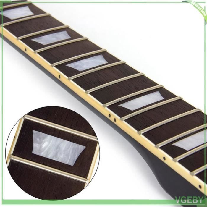 Améliorez Votre Guitare Électrique LP avec un Manche en Érable Noir Brillant