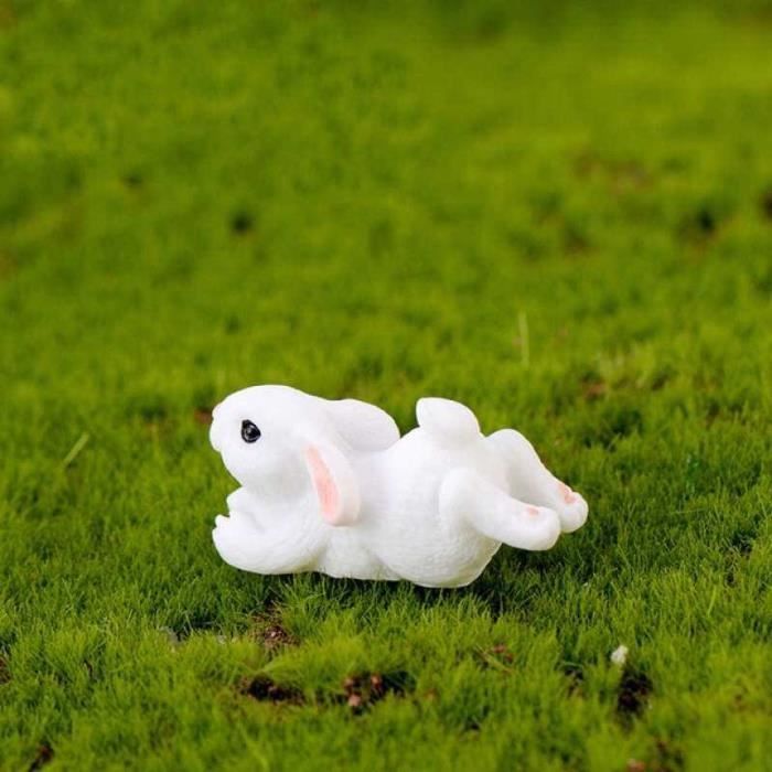 PD02159-Figurines miniatures de lapin en résine. décoration de paysage pour la maison