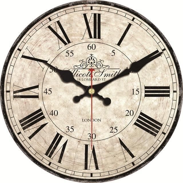 HORLOGE PENDULE,13078-6inch(15cm)--Horloge murale rétro de Style ferme ...