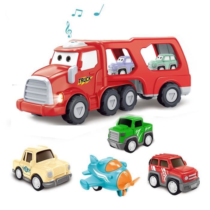 Camion de pompiers 5 en 1 à friction pour tout-petits de 3 à 6 ans - Rouge  - Cdiscount Jeux - Jouets