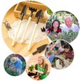 Kit Mini outils de jardin 3 pièces / Kit Jardinage Facile / Outils de Bonsaï Portable - Pelle Râteau Bêche -1
