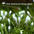 Guirlande lumineuse extérieure 100 LED 10m - SDLOGAL - 8 modes d'éclairage - lumière blanche-1