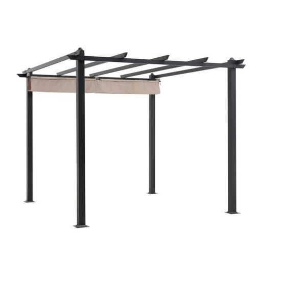 Cordoba Pergola En Aluminium 3x3 M Toile Beige Achat Vente