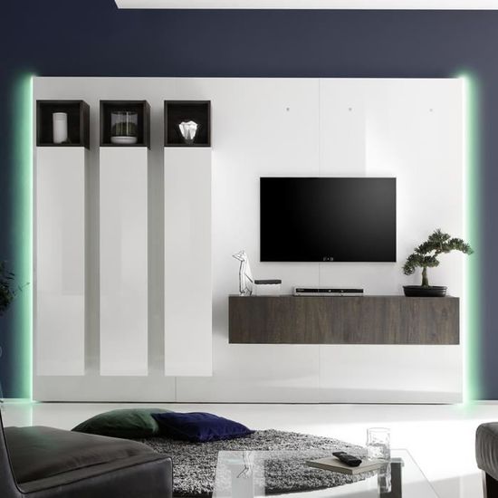 Meuble Suspendu Couleur Wenge L 139 X P 31 X H 29 Cm Marron