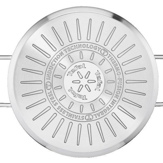 Batterie Cuisine Tefal Nordica 6 Pièces - Casseroles Inox 16/20/24cm - Induction - Garantie 10 Ans - H852S325