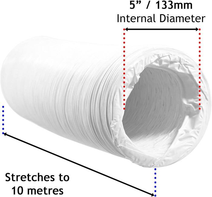 Daration Tuyau DAration Universel Extra Long En Pvc Flexible Pour Hotte De ...