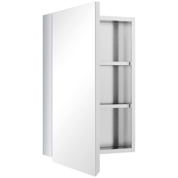 Armoire à Pharmacie Murale Verrouillable 3 étagères - 30x14x46cm - Blanc - Sécurité Enfants Et Animaux