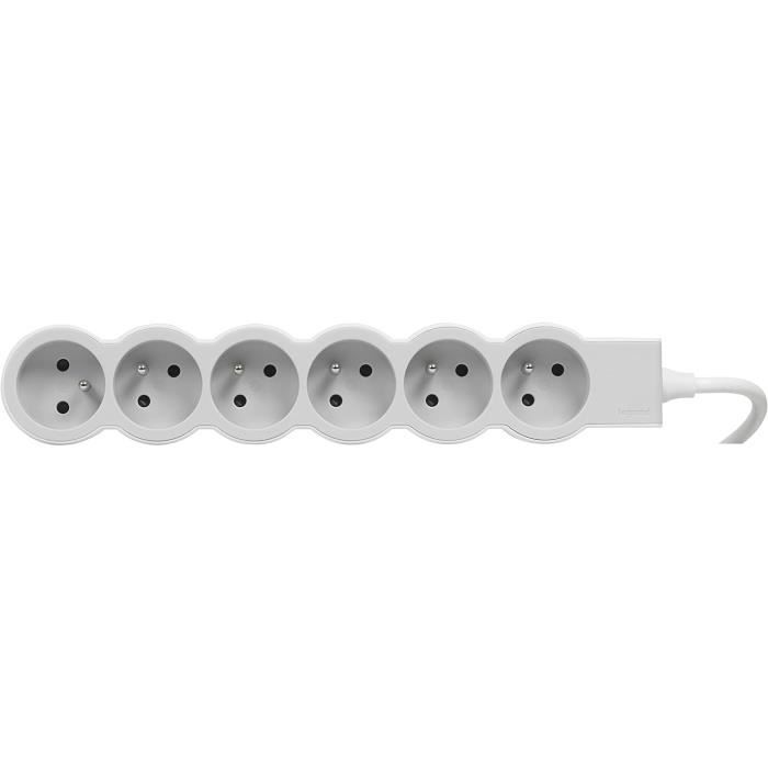 Legrand - Rallonge multiprise extra-plate avec 4 prises de courant avec  terre avec cordon 1,5m - blanc et gris clair : : Bricolage