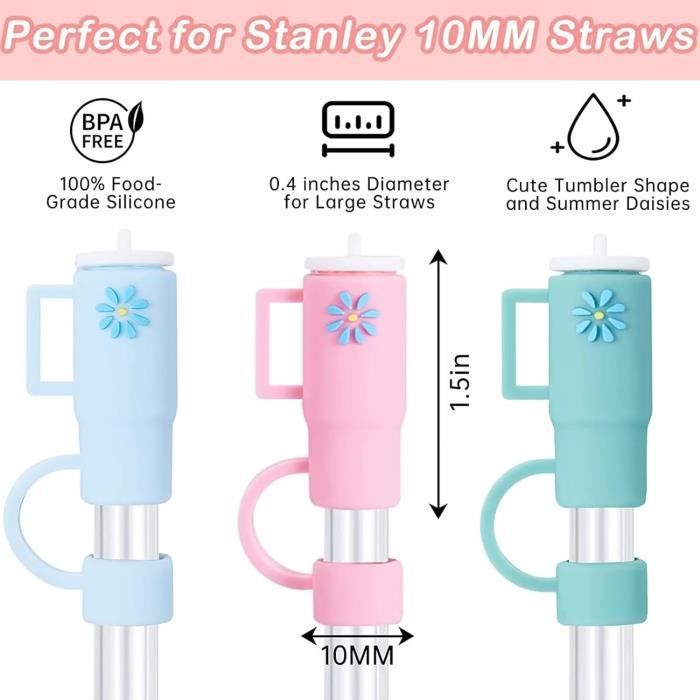 TELAIN Stanley - Lot De 3 Couvercles De Paille De 10 Mm