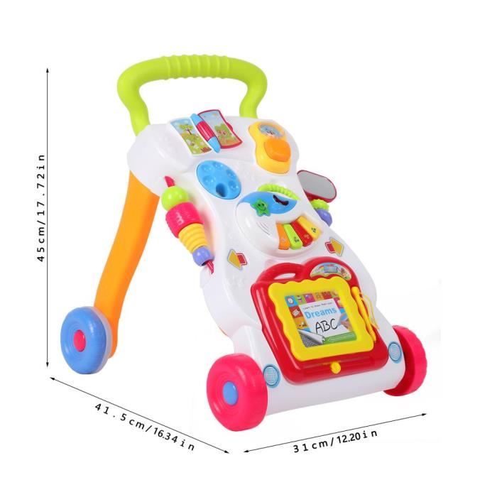 Green series trotteur bebe, chariot de marche en bois - trotteur bebe  garcon - trotteur bebe fille, formes à encastrer, téléphone, chariot de  marche bebe, pour enfants, trotteur pousseur, GS0030 : 