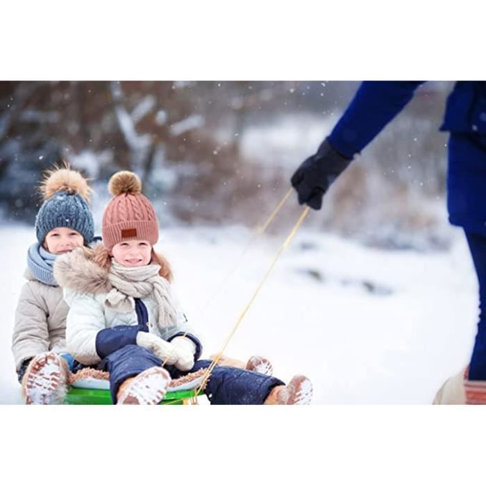 ENSEMBLE. Bonnet d'hiver pour enfants avec pompon et écharpe -  France