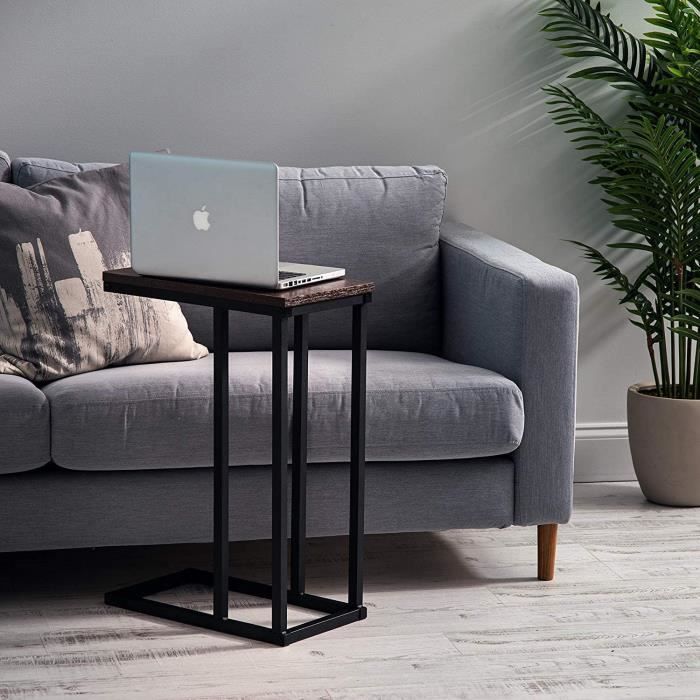 COSTWAY Table d'Appoint, Bout de Canape 3 Niveaux, Cadre en Métal, Table d'Appoint de Salon Design Rond, Gueridon Haut, Petite Table Basse pour Chevet, Chambre, 40,5 x 38 x 62 cm (2