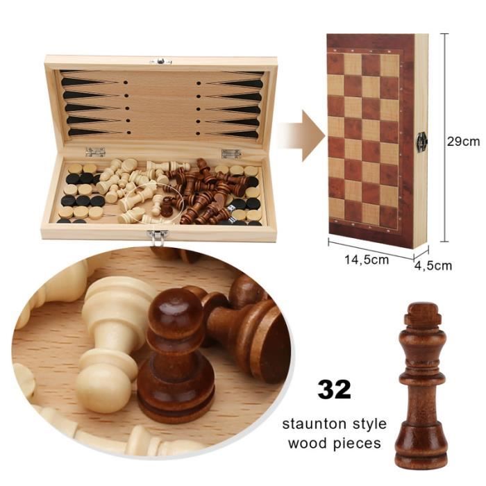 Master Of Chess Échiquier Magnétique 20 Cm – Bois Hêtre/Bouleau, Pièces Aimantées, Jeu De Voyage Pliable, Enfant/Adulte