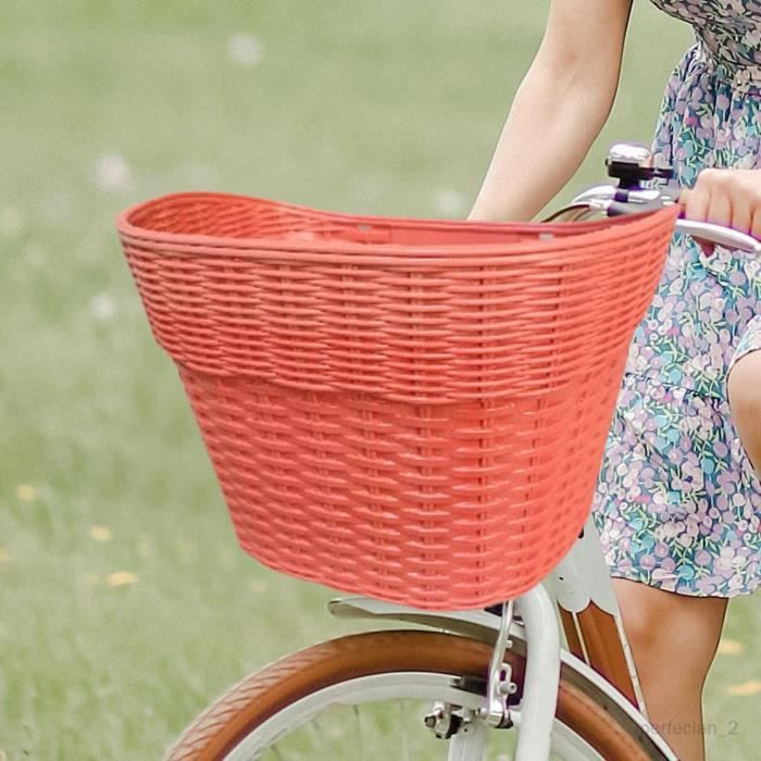 Panier de velo avant en imitation rotin amovible pour femmes et hommes SHIWAKI Taille L Marron Cdiscount Sport