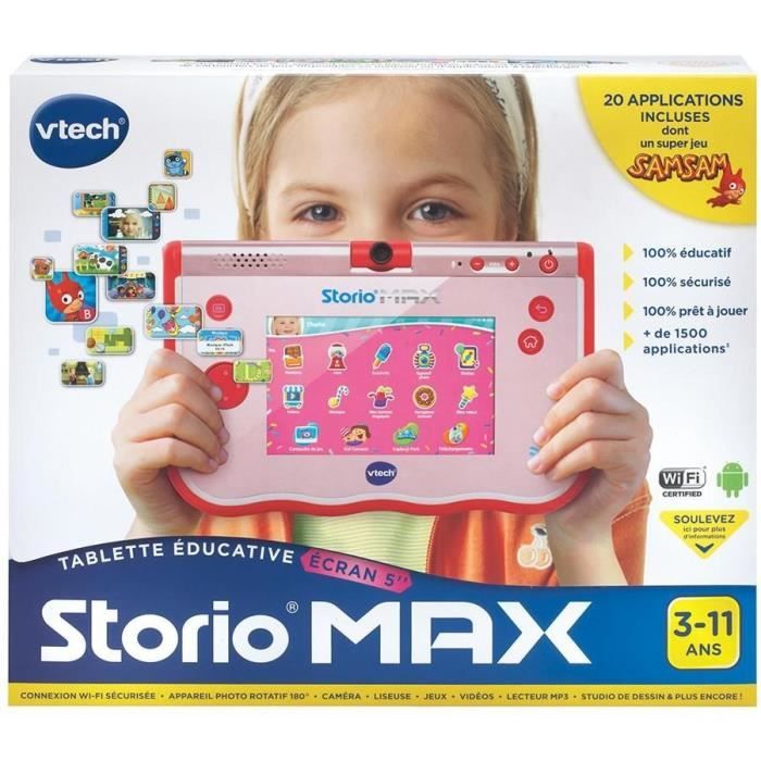 VTECH Storio Max 5'' Tablette enfant WiFi Rose - Cdiscount Jeux