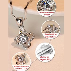 ChicSilver Ensemble de Bijoux Collier et Boucles doreilles Pendentif Trinity Kno//Larmes de Gouttelettes deau Parure Collier et Boucles doreille en Argent 925 Platine//Dor/é 18K Cadeau pour Femme