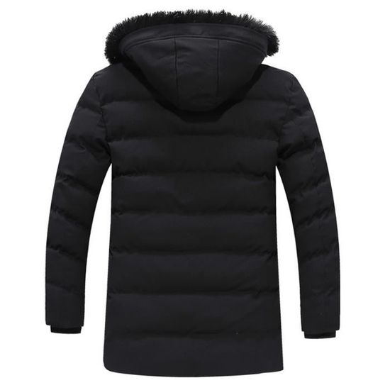 Doudoune fourrure sales noir homme