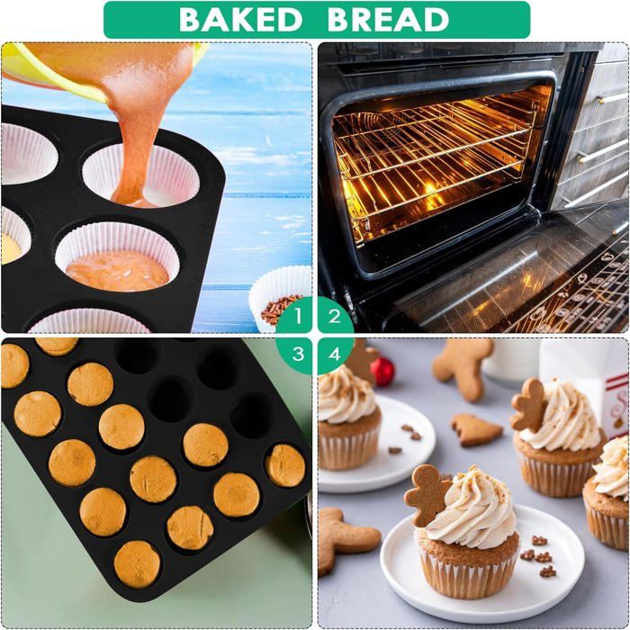 Moules à Muffins En Silicone X8 Pour Coques En Chocolat - Couleur Brique, Neuf