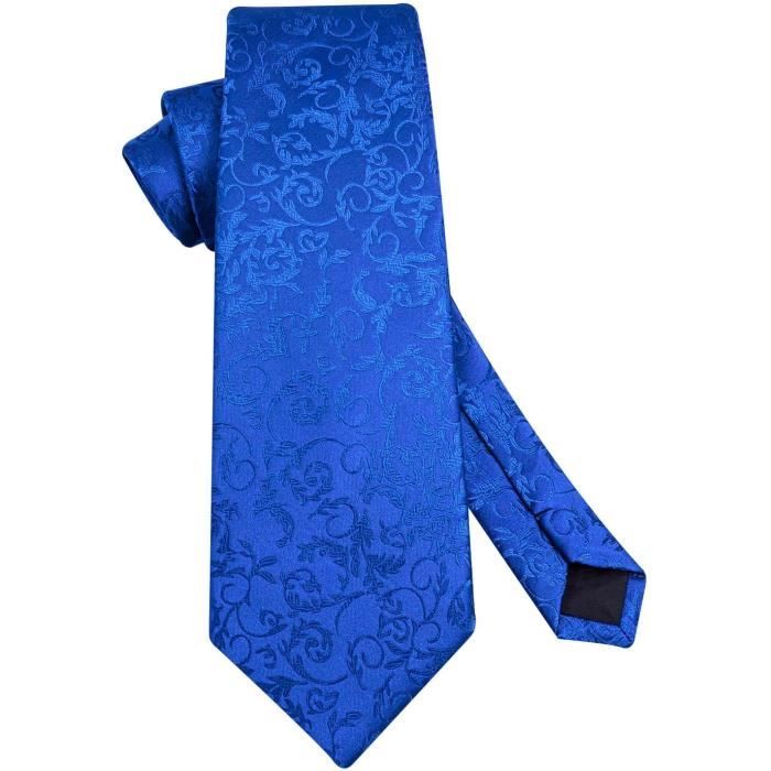 Cravate Homme Paisley Soie + Pochette - Set Élégant Pour Mariage Et Occasions Spéciales